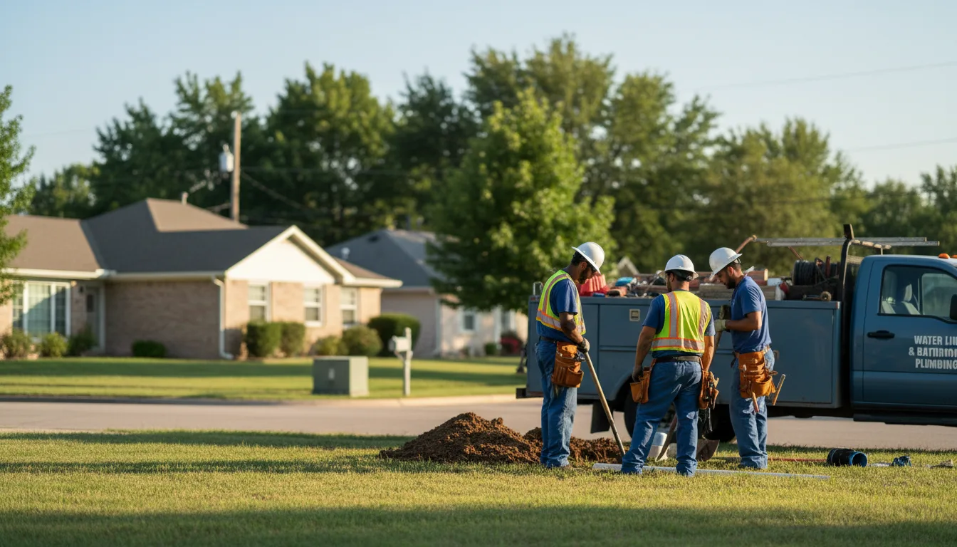 Residential water line and bathroom plumbing service in East Orland, ME